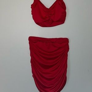 Red super cute two piece